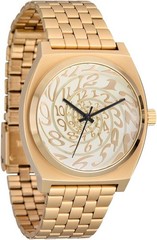 NIXON Time Teller 19.5MM-18MM Quartz Analog Women White-Dial Gold-Band Wr[VK9L6]