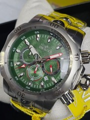 Invicta – VENOM – Chronograph – GREEN Dial 100m SS Bracelet mens watch