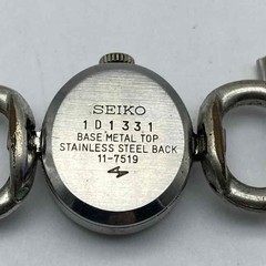 Vintage Seiko Women’s Cocktail Watch 11-7519 Blue Dial Bracelet 13mm Parts