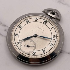 Longines Men’s Pocket Watch Small Seconds 52mm Rare Accurate Working
