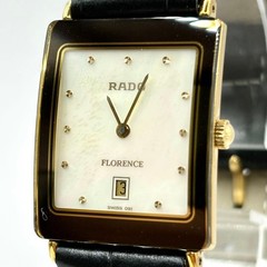 RADO Florence 16036052 Quartz Shell Dial Gold Watch Used