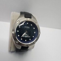 Men Fossil Blue Watch100 Meters 330Feet Stainless Steel Caseback PR 5102 Untest