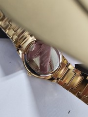 Elgin Men’s Gold-Tone 295 Crystals Black Dial Watch – FG160030G