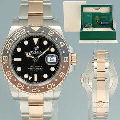 2022 NEW PAPERS Rolex 126711CHNR GMT Master II Root Beer 40mm Rose Gold Watch