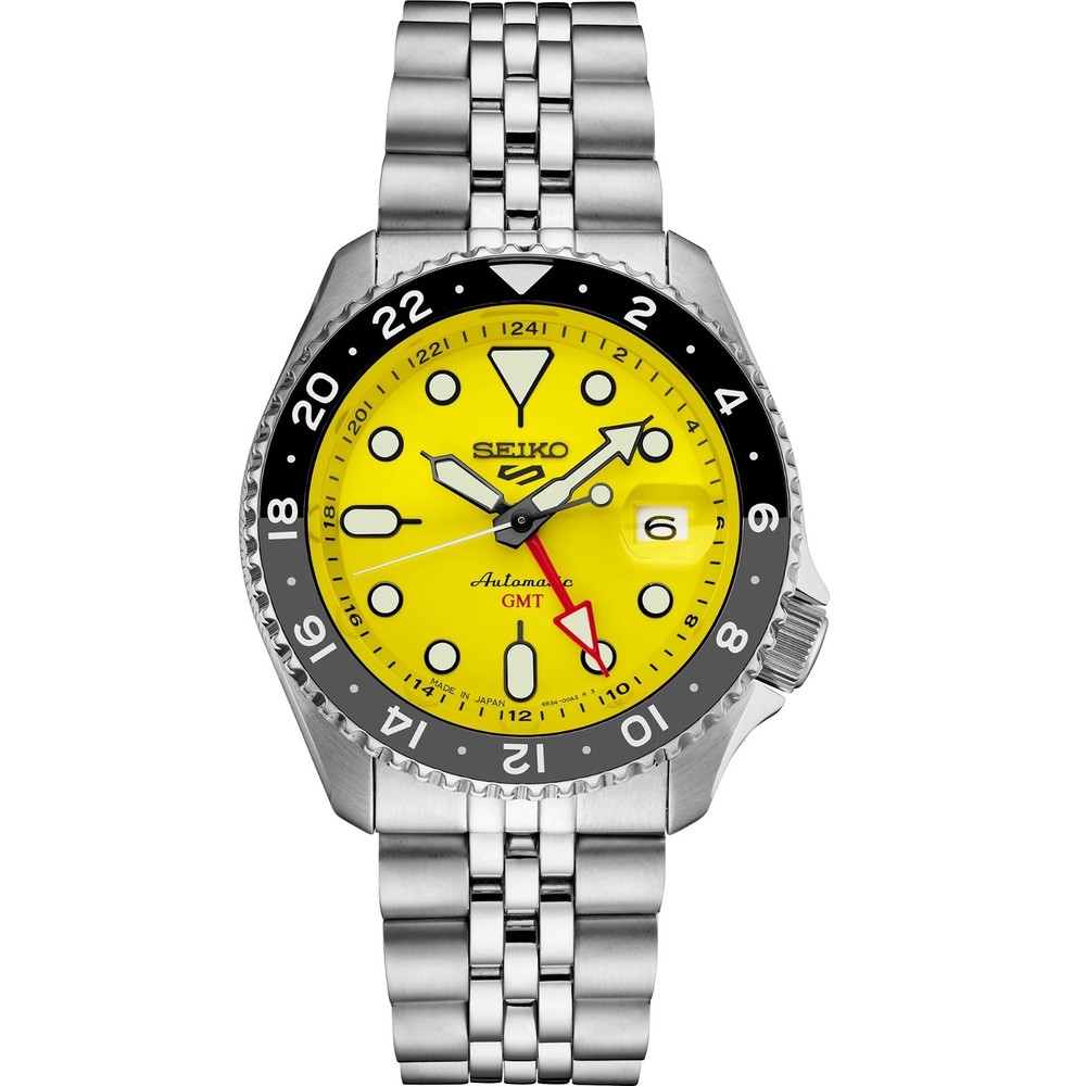 Seiko 5 Sports SKX GMT U.S. Special Creation Automatic Yellow Watch SSK017 – NEW