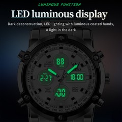 OLEVS New Men’s Watches Electronic Watch Waterproof Luminous Men’s Wristwatch