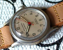VINTAGE 1940’S MENS WELSBRO 7 JEWELS SWISS MADE WATCH WITH BOX IN GOOD CONDITION