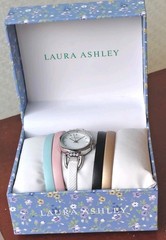 Laura Ashley Watch Set w/ 5 Interchangeable Straps- Amazing Set!!!