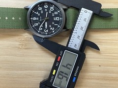 TPW Field Quartz Watch W/ Olive Green Band. Excellent Cond. In Working Order