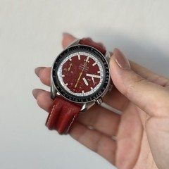 Omega Speedmaster Reduced | Red Dial (Schumacher) | Steel | Ref. 3810.61.41