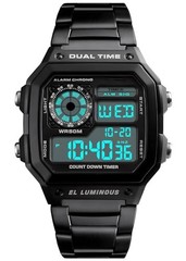 Reloj Digital Multifuncion Hombre Doble Hora Alarma Cronometro Retroiluminado
