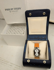 Philip Stein Wristwatch Teslar Orange Band Boxed