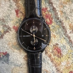 Paul Hewitt Sailor Quartz Chronograph Style Black Dial Date 42mm Leather