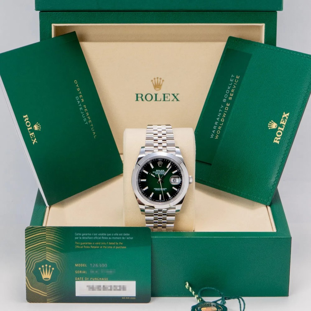 New 2026 Rolex Datejust 41mm – Green Ombre – Jubilee Reference 126300