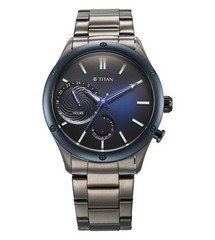 Titan Stellar Regalia Protostar Blue Dial Grey Steel Automatic Mens Watch