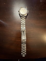 Armitron Chronograph Moon Phase Silver Tone 40mm 8.75” Quartz Watch