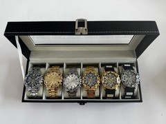 Zhowe Men’s Large Dial Quartz Watch 6 Piece Collection With Case!