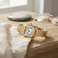 Gold-tone Women’s Watch with Roman Dial – Dainty Vintage Gift for Loved Ones