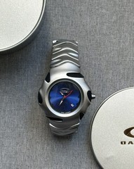 Oakley Blade Watch – Blue Dial Silver Stainless Steel Matte Strap