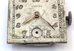 Vintage CROTON 634 F3X 17 Jewels Art Deco Men’s 21mm Watch Movement PARTS REPAIR