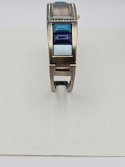 Beautiful Blue Cuff Watch pave’ diamonds Turquoise, blue and teal colors New