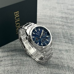 Bulova Marine Star 96B256 Blue Dial Chronograph Men’s Quartz Watch | 43mm