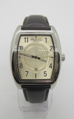 Kenneth Cole KC1543BN A126-10 New York Date Leather Quartz 39mm Wrist Watch