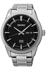 Seiko SNE363P1 Men’s Solar Powered Quartz Watch 43mm 10ATM Water Resistant