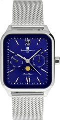 Salvatore Marra Limited Edition Silver Blue Watch SM24112-SSBLM