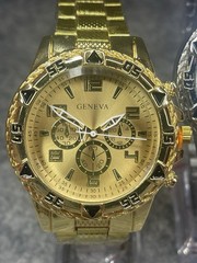 Mens Silver & Gold Watch New UK Luxury Fashion Casual Dress Watch (G2)