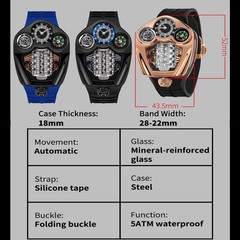 Pindu Design New Engine Series Quartz Watch Men Top-luxurious Stainless Steel