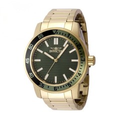 Invicta Specialty Gramercy Men’s 45mm Quartz Watch Gold Tone Green NEW 48968