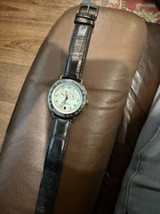Tommy Bahama Quartz Chronograph Date Tachymeter Silver Dial with Black Leather
