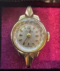 elgin ladies vintage 14k gold watch