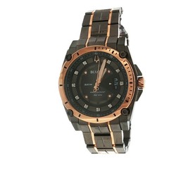 Bulova Precisionist Champlain UHF Grey ION & Rose Gold Plated Watch 98D149