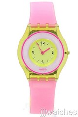 New Swiss Swatch INDIA ROSE 01 Silicone Women Watch 34 mm SSO8Z101 $135