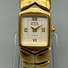 Anne Klein Womens Watch 16mm White Dial Gold Tone Bracelet New Battery 6.5″