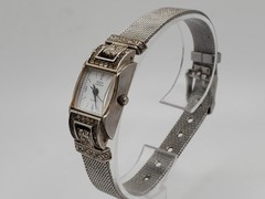 Geneva Limited Edition Watch Women 16mm Silver Tone White Dial New Battery