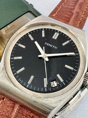 VINT Zenith Black dial. cal 2572c wind up swiss made ca 50