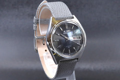 Seiko 5 Actus 7019-8010 Automatic 21J Day-Date Black Dial Vintage Japan