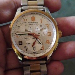 Victorinox Swiss Army Men’s Quartz Chronograph Tachymeter Date Two-Tone