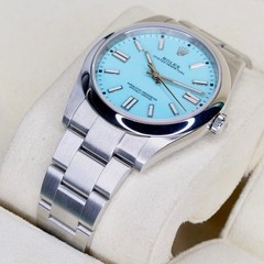Rolex 124300 Oyster Perpetual 41 TURQUOISE Tiffany Blue Dial Stainless Steel