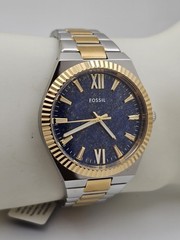 Unique Stone Dial Fossil Scarlette Unisex Analog Watch Twotone Stainless ES🔥👀