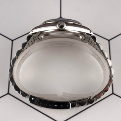 Rolex 36mm Datejust Steel Engine-Turned Jubilee White Mop Dial Watch 16030