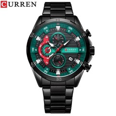 CURREN Men’s Luxury Chronograph Watch – Stainless Steel Sport Quartz Watch