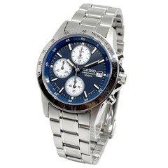 SEIKO Chronograph SND365PC Dark Blue Men’s Watch Authentic Stainless NEW JAPAN