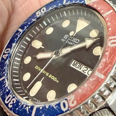VTG Seiko Pepsi Bezel SKX009 Men’s 42mm Diver Watch Automatic All Original Head!