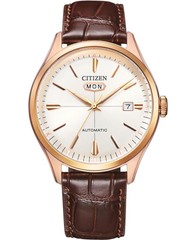CITIZEN Men Analog Automatic Casual Watch Classic Dress White Dial Waterproof Ro