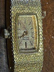 Vintage Seiko 1320-5039 Ladies Quartz Watch Gold Tone Stretch Band Untested