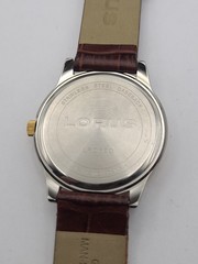 Lorus LR0690 Analog Quartz Mens Watch Brown Band New Battery Working